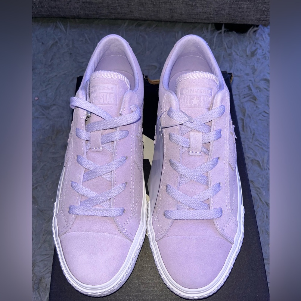 Converse Chuck Star Player Ox Purple White Suede Size 7 women and 5 men - Picture 4 of 8